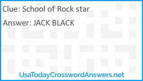 School of rock star crossword clue. Things To Know About School of rock star crossword clue. 